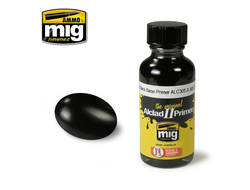 Ammo MIG: Глянцевый грунт для металликов Alclad black base primer (30 мл.)
