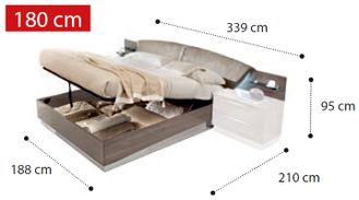 Кровать "Drop" 180х200 см с подъёмным механизмом