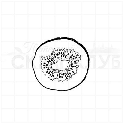 Штамп киви для раскрашивания  стиле CAS и  скрапбукинге.