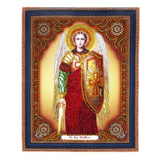 Алмазная мозаика Anya Икона Святой Архангел Михаил 27х33см.