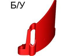 ! Б/У - Technic, Panel Fairing #23 Large Short, Small Hole, Side B, Red (44353 / 4205041 / 4277113) - Б/У