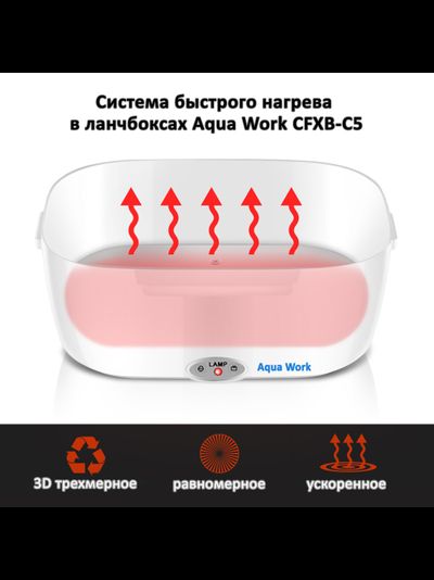 Ланчбокс с подогревом Aqua Work CFXB-C5 220 вольт оранжевый
