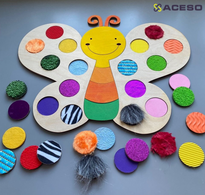 Тактильные дощечки “Бабочка” 16 пар