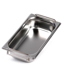 Гастроёмкость с ручками, 1/4-65, нержавеющая сталь