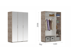 Спальня Джулия -  Шкаф 3-х дверный ЗЗЗ