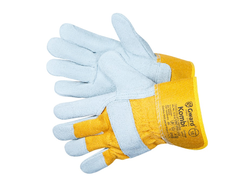 Перчатки комбинированные из спилка серого цвета Gward Kombi