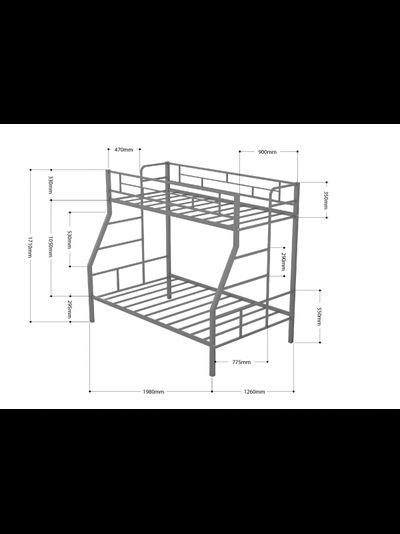 Двухъярусная кровать Раута Твист коричневая