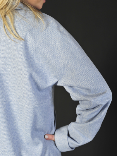 Пальто 659-0224 голубой