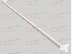 W-2246C Перекладина-вешало L-образное прилегающее овальное для крепления фронтальных кронштейнов с белым покрытие L=1200мм для системы Базис/Canalina/Global