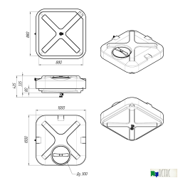 Бак для душа «Rostok» 200л
