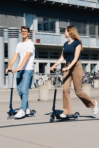 Самокат Micro Sprite жемчужно-синий LED