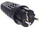 Вилка UNIVersal прямая c/з каучук 16А 250В IP44 (еврослот) 602227