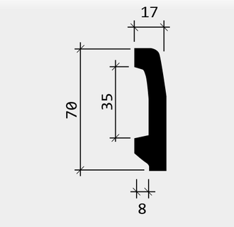Плинтус 1.53.106 - 70*17*2000мм