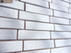Декоративная облицовочная плитка под кирпич Kamastone Brick stile 1431, белый с серым