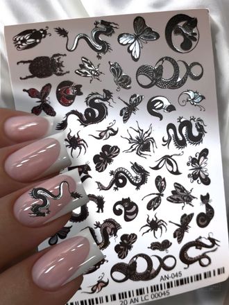 Фольгированные слайдеры Серебро AN-045