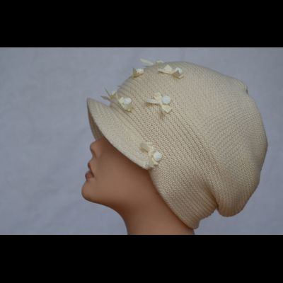 вязанная кепка Италия Vizio 4876 белая фото итальянских вязаных кепок Визио