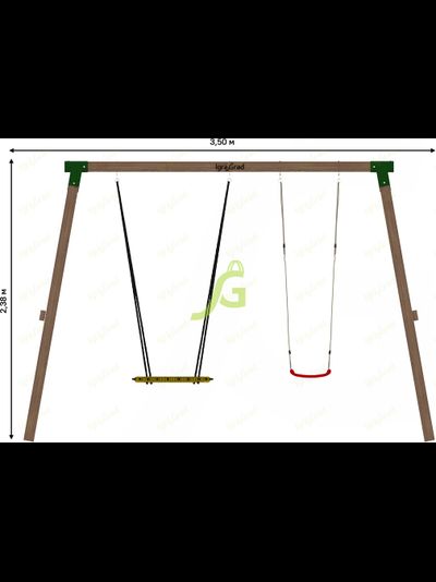 Качельный модуль "Гнездо-паутинка + одиночные"