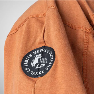 Размахайка с капюшоном 2151-833 Legal Power Stonewashed Pique Jersey  рыжевато-коричневый