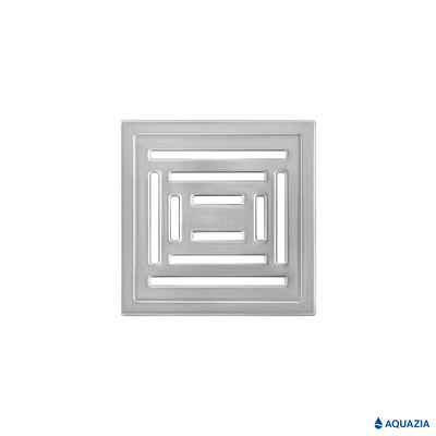 Трап водосток PLATZ Uno 150х150 Боковой выпуск (Матовый хром)