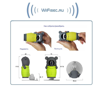 Видеоняня /WiFi видеокамера CleverDog Rose с DVR