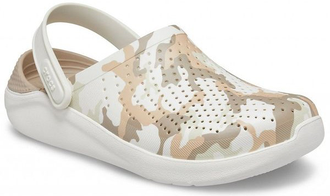 Crocs LiteRide Printed Camo Clog Бежевые