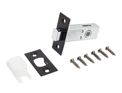 Задвижка АЛЛЮР АРТ LB45-6 BL матовый черный 6мм без ручек [60059]