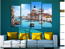 Модульная картина "Город на воде"