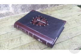 кожаная обложка для книги, обложка из натуральной кожи с тиснением
