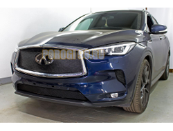 Защита радиатора Infiniti QX50 2021- black низ PPREMIUM