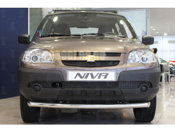 Защита радиатора Chevrolet Niva I рестайлинг (GLC/GLS) 2009- (3 части) black