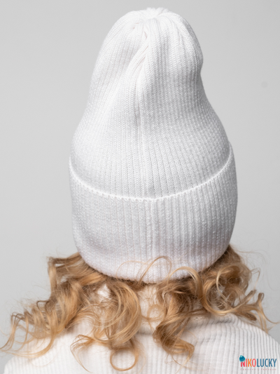 Шапка 25301-01 50%хлопок 50%акрил, белый 56-58
