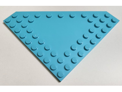 Wedge, Plate 10 x 10 Cut Corner with no Studs in Center, Medium Azure (92584 / 6315800)