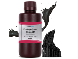 Фотополимерная смола для 3Д Water-wash смываемая водой Черный LCD DLP 385-405nm SOLORSN