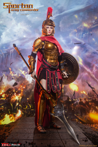 Спартанка-командир в золотом - КОЛЛЕКЦИОННАЯ ФИГУРКА 1/6 scale Spartan Army Commander Golden (PL2022-189A) - TBLeague