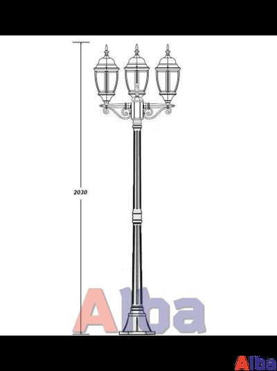 Садово парковый светильник Arsenal 208 В gold