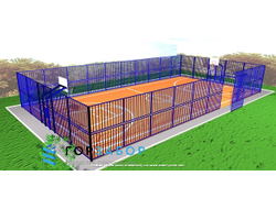 Ограждение спортплощадки из профльной трубы в Москве