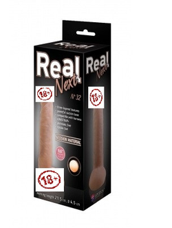 563203 Фаллоимитатор REAL NEXT № 32 на присоске, L 215 мм D 45 мм