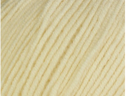 Пряжа для вязания Jeans YarnArt (ярнарт джинс) Рекомендуемый размер спиц: №3-3,5; крючка: №3. Плотность вязания 10х10 см: 24 п. х 30 р .цвет молочный