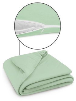 Пододеяльник Cleo трикотажный на молнии 220х200 100% хлопок (оливковый) 220/22