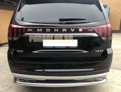 Защита заднего бампера угловая большая (кроме Корейских производителей авто) d60 для Kia Mohave (2021-...)