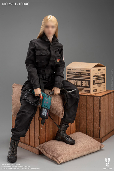 Женский комплект с комбинезоном (черный) 1/6 Work-Wear Set (Black) (VCL-1004C) - VERYCOOL