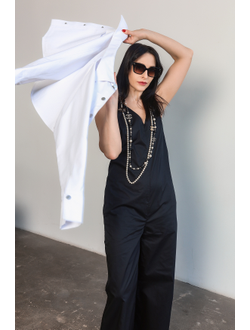 Комбинезон из плотного итальянского хлопка (черный)