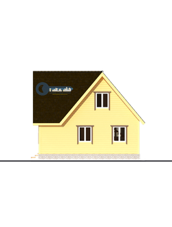 Д-14 ДАЧНЫЙ ДОМ ИЗ БРУСА:ГАБАРИТНЫЕ РАЗМЕРЫ: (7.6Х9М), ОБЩАЯ ПЛОЩАДЬ: 111.6М²