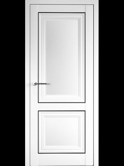 Дверь с молдингом Спарта 2М белая