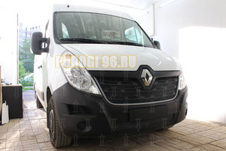 Защита радиатора Renault Master 2014- black верх