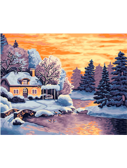 Картина по номерам 40х50 GX 39234 Зимний пейзаж