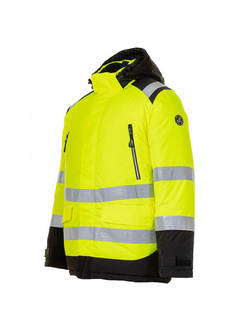 Зимняя сигнальная куртка-парка Brodeks KW 217, желтый/черный