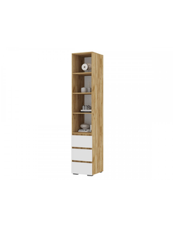 Хелен ПН 02 пенал открытый Дуб Крафт золотой/Белый шагрень