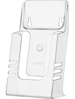 Подставка настольная/настенная Attache 1/3 А4 202х106х26 мм вертикальная (прозрачная)