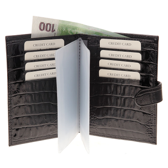 Бумажник водителя QOPER Drive bifold black croco